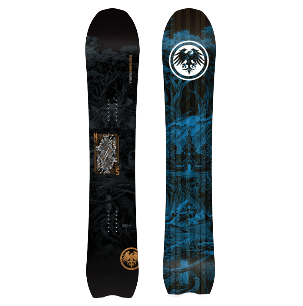 Never Summer Valhalla Snowboard 2027 Black Blue 160