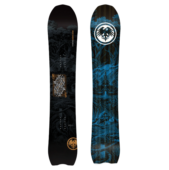 Never Summer Valhalla Snowboard 2027 Black Blue 160