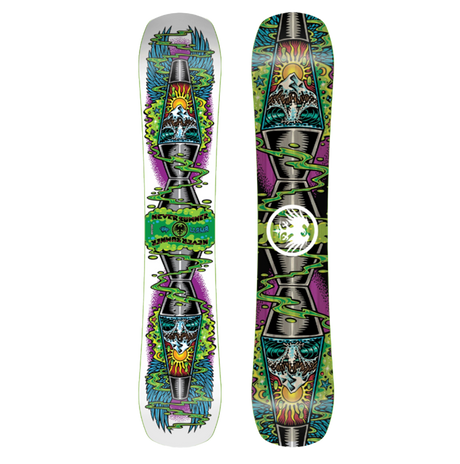 Never Summer Llama Snowboard 2027 White Purple Green 156