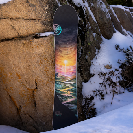 Never Summer Infinity Womens Snowboard 2027 Black Orange 145