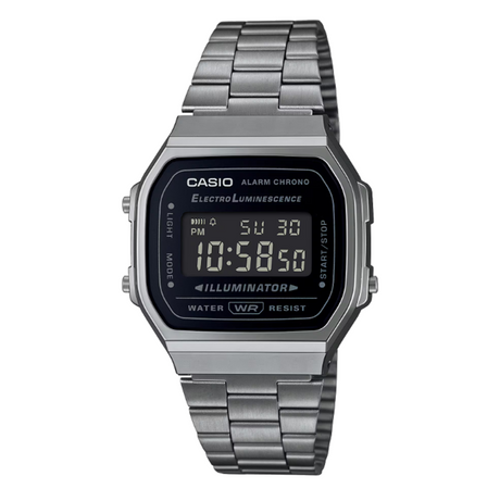 Casio A168WGG-1BVT Watch Silver Black