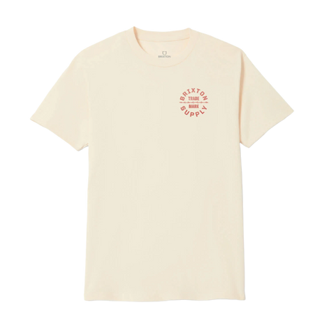 Brixton Oath V Standard SS Tshirt Cream Red