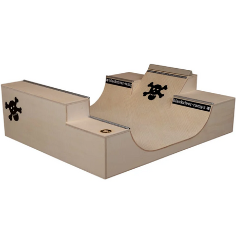 Blackriver Mini Mini Fingerboard Ramp Natural Black 21x25