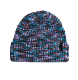 Autumn Marble Knit Beanie Plum
