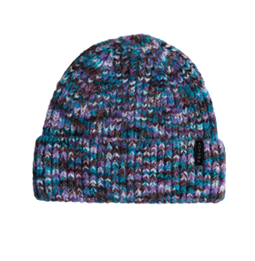 Autumn Marble Knit Beanie Plum