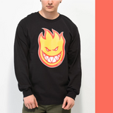 Spitfire Bighead Fill LongSleeve Tshirt Black Yellow Red XL
