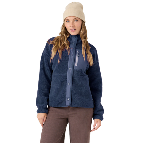 Roxy Axel Bonded Sherpa Jacket Mood Indigo M