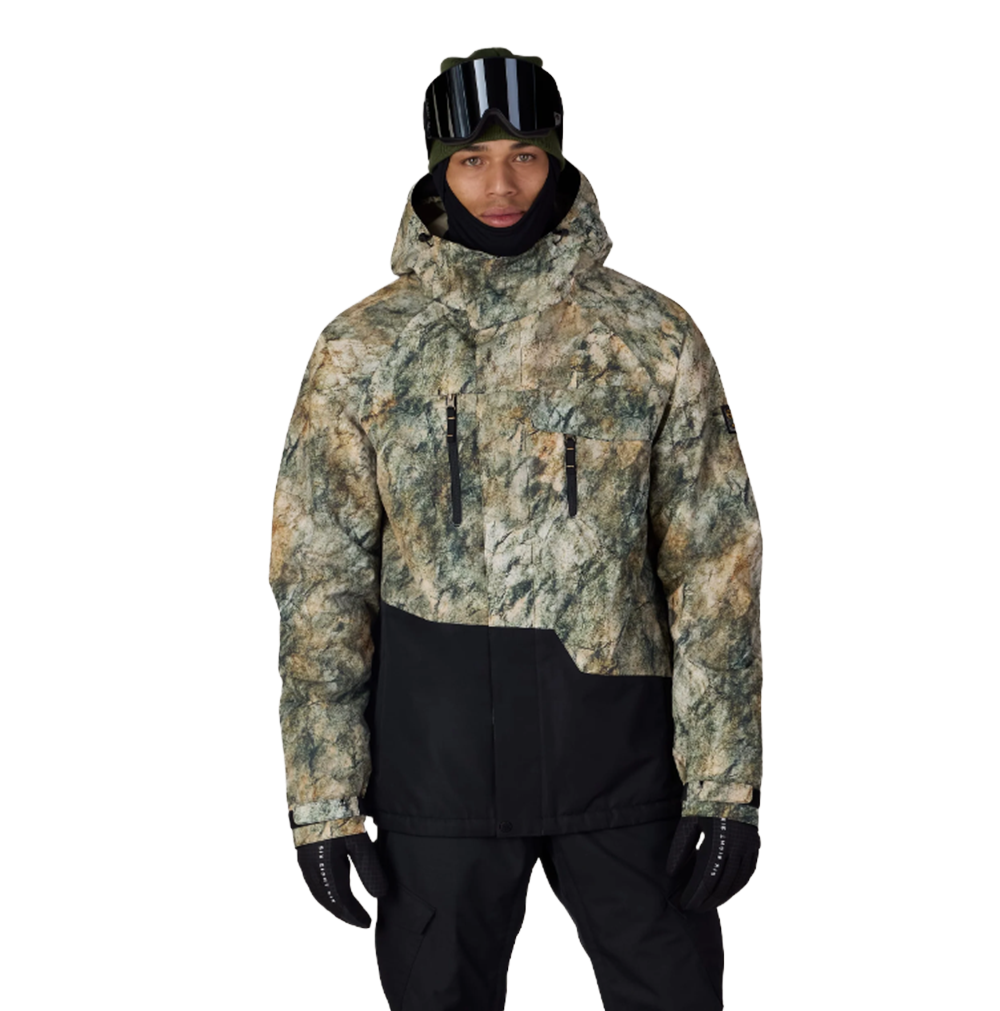 686 Geo Insulated Jacket Khaki Color Block M