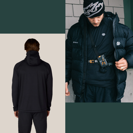 686 Mission Grid Raglan Hoody Black