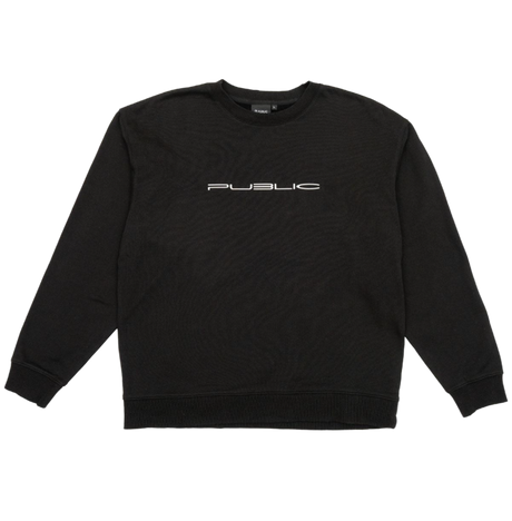 Public Warp Crewneck Sweatshirt Black S
