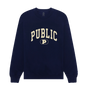 Public Collegiate Crewneck Sweatshirt Navy