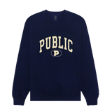 Public Collegiate Crewneck Sweatshirt Navy S