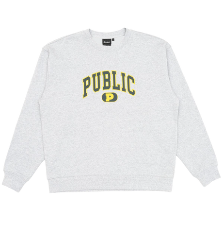 Public Collegiate Crewneck Sweatshirt Grey S