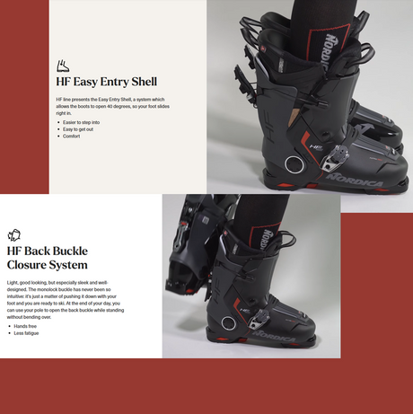 Nordica HFW 85 GW Womens Ski Boots Black Aqua