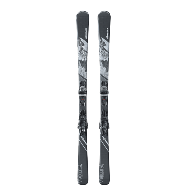 Nordica Wild Belle 74 TP2 10FDT Ski Combo Black Blue 138