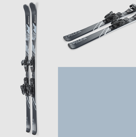 Nordica Wild Belle 74 TP2 10FDT Ski Combo Black Blue 156