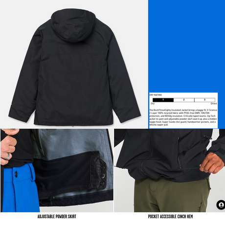 Volcom Buck Three Eighty Insulated Jacket Black