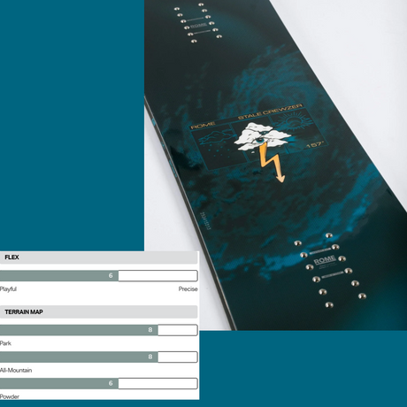 Rome Stale Crewzer Snowboard 2027 Black Blue 157