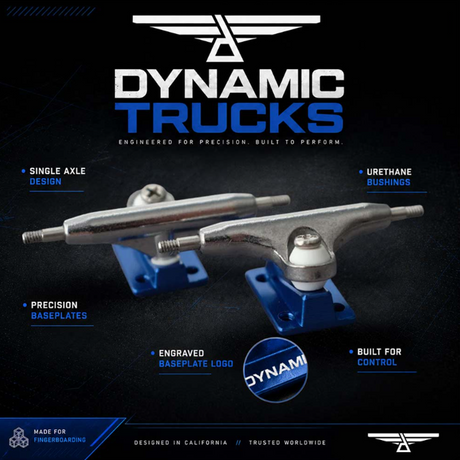 Dynamic Fingerboard Pro Trucks Chrome Chrome 26mm