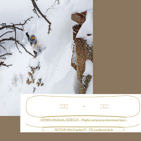 Cardiff Rotor D-Twin Snowboard White 152
