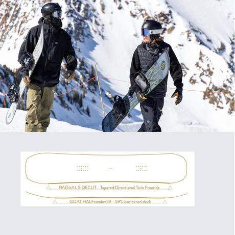 Cardiff Goat Pro Carbon Snowboard Grey 162