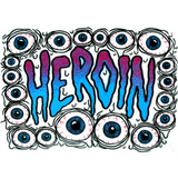 Heroin Wide Boy Face Egg Skateboard Deck White 10.75x14.3WB