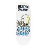 Heroin Wide Boy Face Egg Skateboard Deck White 10.75x14.3WB