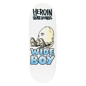 Heroin Wide Boy Face Egg Skateboard Deck White 10.75x14.3WB