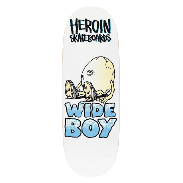 Heroin Wide Boy Face Egg Skateboard Deck White 10.75x14.3WB