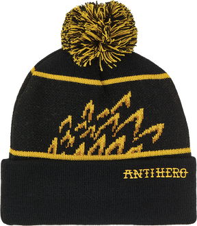 ANTI HERO EAGLE POM BEANIE BLACK YELLOW