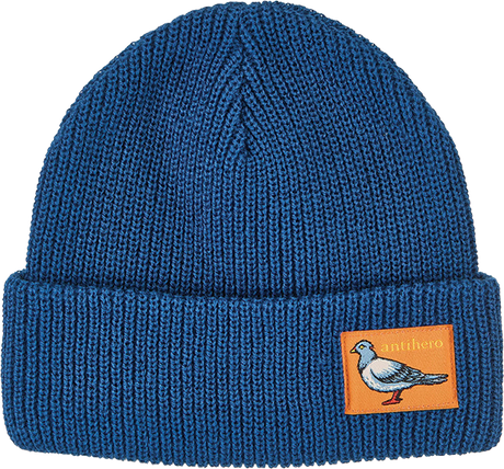 ANTI HERO LIL PIGEON LABEL CUFF BEANIE OSFM-NAVY ORANGE