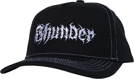 THUNDER VERTEBRAE SCRIPT SNAPBACK ADJ-BLK BLK WHT