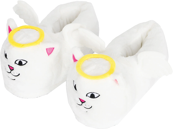 RIP N DIP LORD ANGEL PLUSH SLIPPERS L/XL 9-13 WHT