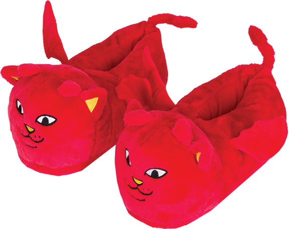 RIP N DIP LORD DEVIL PLUSH SLIPPERS L/XL 9-13 RED