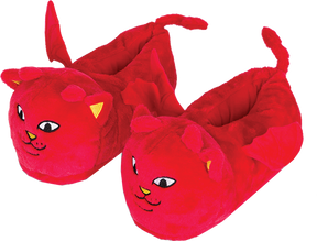 RIP N DIP LORD DEVIL PLUSH SLIPPERS L/XL 9-13 RED