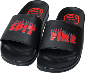 SPITFIRE DEMONSEED SCRIPT SLIDE SANDAL 10 BLK/RED/WHT