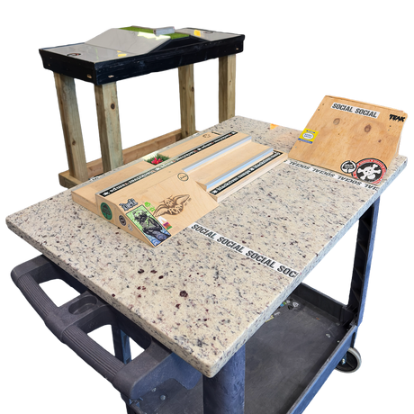 Granite Game of Skate Fingerboard Park Table Top White 20x36