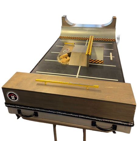 Warehouse Hazard Fingerboard Park Yellow Grey 4x6