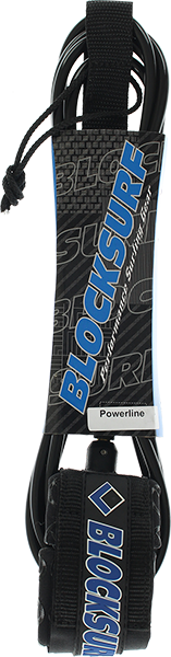 BLOCK SURF POWERLINE LEASH 7' BLACK