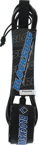 BLOCK SURF POWERLINE LEASH 9' SOLID BLACK