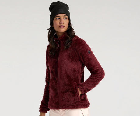 Oneill Hazel Cozy Full Zip Fleece Womens Wine L