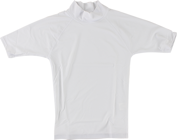 BLOCK SURF RASH GUARD / SHORT SLEEVE M-WHITE