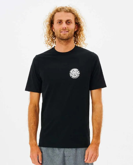 Rip Curl Icons of Surf UPF50 SS Tshirt Black White