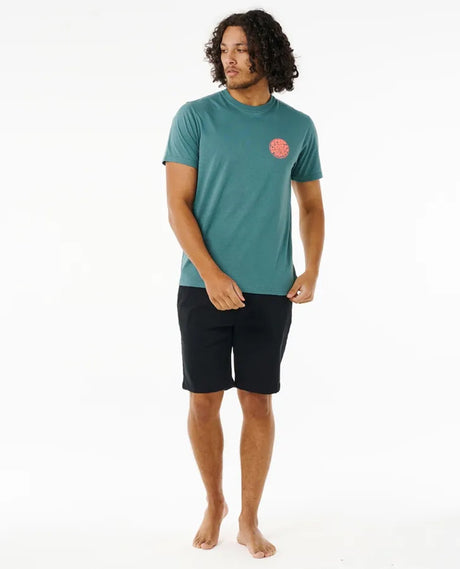 Rip Curl Wetsuit Icon Tshirt Blue Stone
