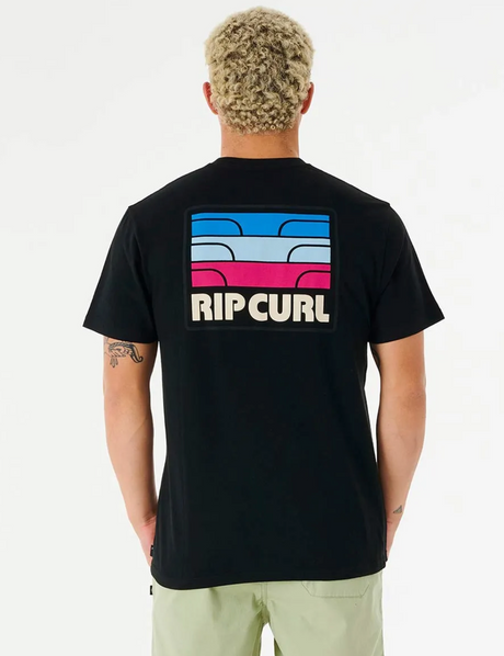 Rip Curl Surf Revivial Peak Tee Mens Tshirt Black S